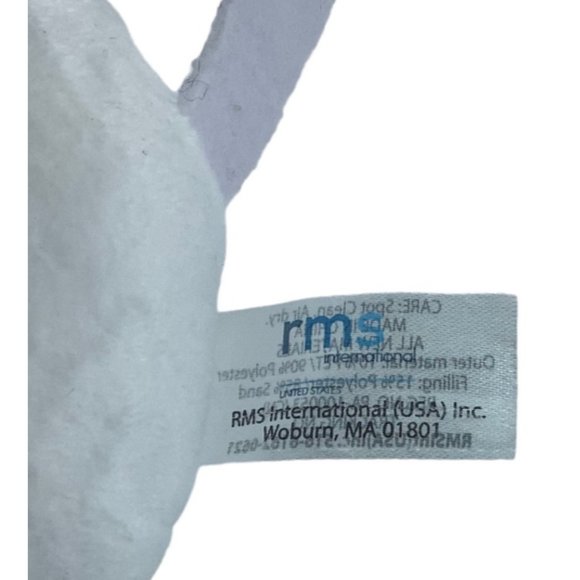 White Bear Sequin Tummy Belly Rainbow Silver Sand Filled 6" RMS International - Picture 4 of 7